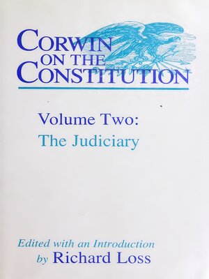 cover image of Corwin on the Constitution